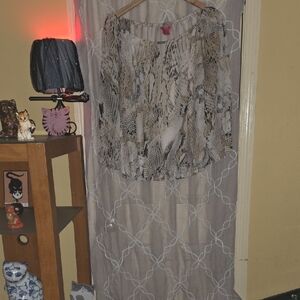 Sunny Leigh Snake Print Blouse in Neutral Tones
